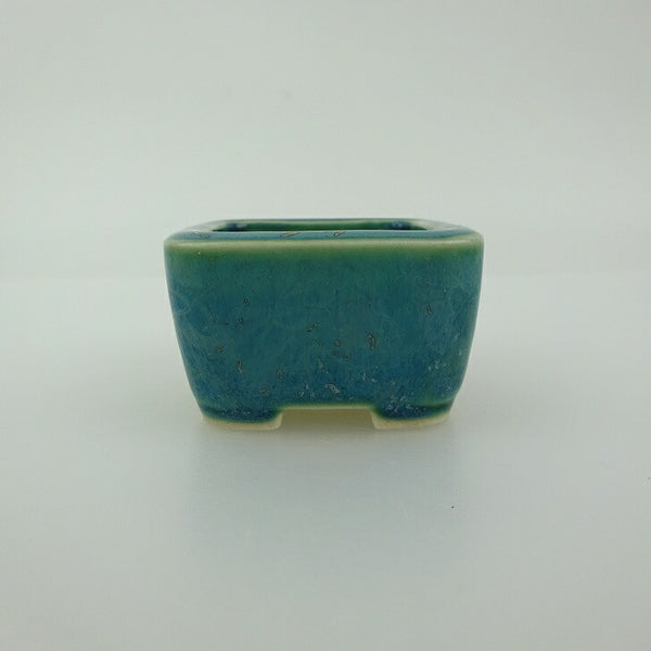 盆栽鉢 青香 豆鉢 長辺 約4.3cm 正方鉢 釉薬 c1198407090