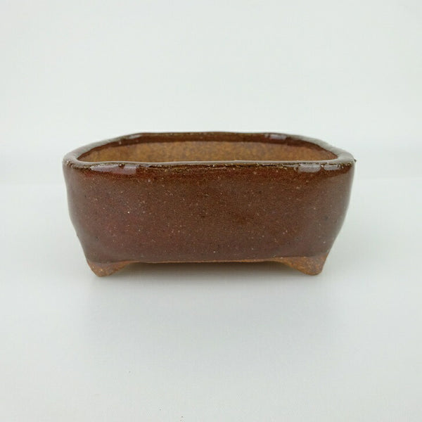 盆栽鉢 ゆうき祥石 小型 長辺 約 12cm 正方鉢 釉薬  新品 n1198410280