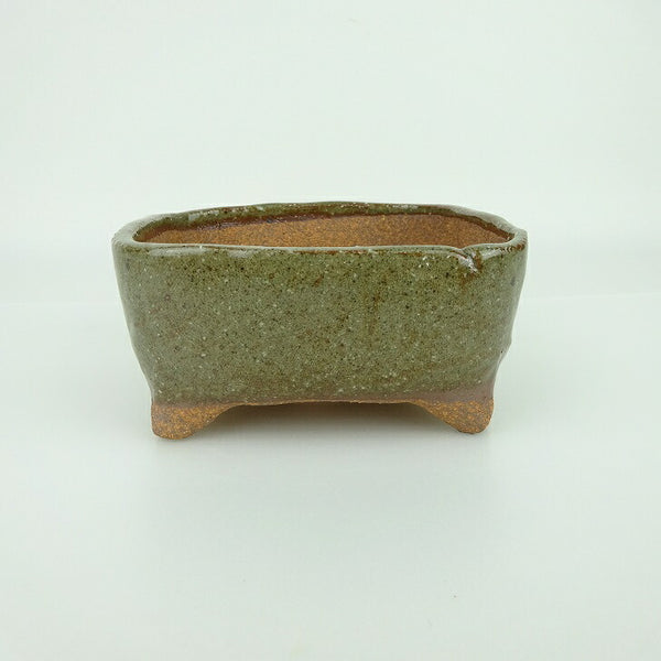 盆栽鉢 ゆうき祥石 小型 長辺 約 12cm 正方鉢 釉薬  新品 l1198409325