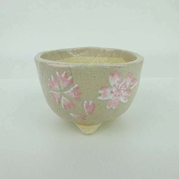 盆栽鉢 ゆうき祥石 小鉢 長辺 約 7cm 丸鉢 プリント 絵鉢 桜 サクラ さくら 釉薬 観賞用  新品 r1198404584