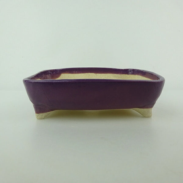 盆栽鉢 ゆうき祥石 小型 長辺 約 13.5cm 長方鉢 釉薬 観賞用  新品 o1198427911