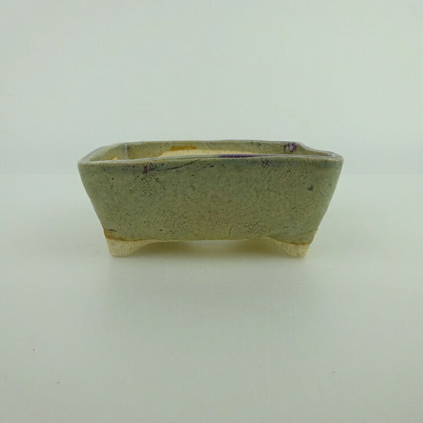 盆栽鉢 ゆうき祥石 小鉢 長辺 約 8.5cm 長方鉢 釉薬 観賞用  新品 f1198409229