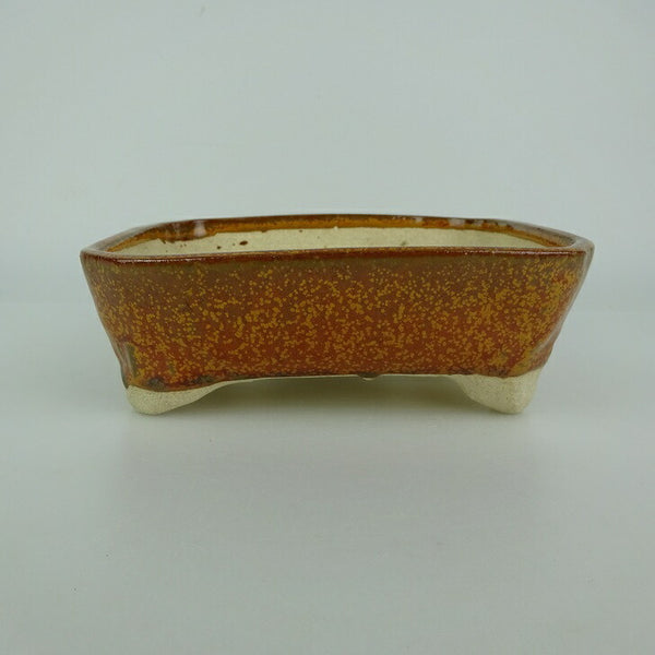 盆栽鉢 ゆうき祥石 小型 長辺 約 15.8cm 長方鉢 釉薬 観賞用  新品 q1198411390