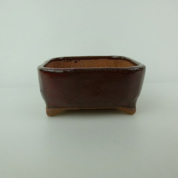 盆栽鉢 ゆうき祥石 小型 長辺 約 12cm 正方鉢 釉薬 観賞用  新品 u1198426330