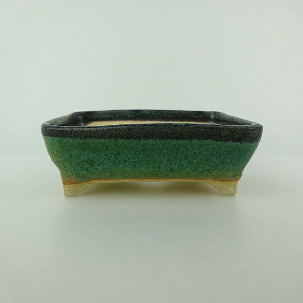 盆栽鉢 ゆうき祥石 小型 長辺 約 11.5cm 長方鉢 釉薬 観賞用  新品 j1198419151