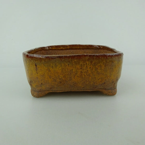 盆栽鉢 ゆうき祥石 小型 長辺 約 12cm 正方鉢 釉薬 観賞用  新品 w1198413759