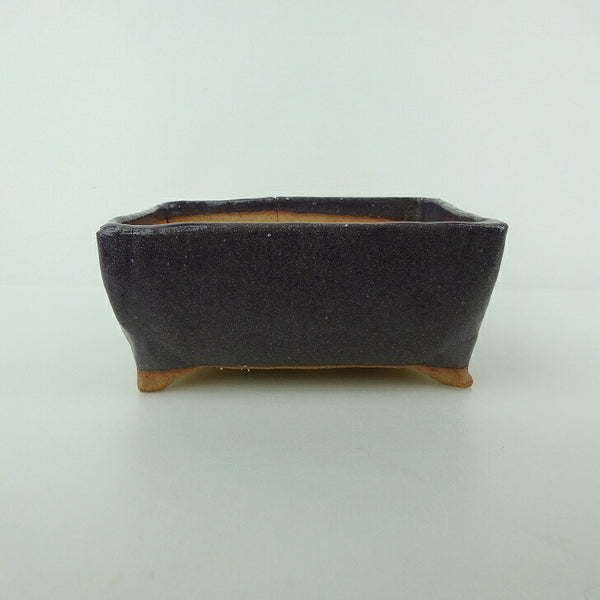 盆栽鉢 ゆうき祥石 小型 長辺 約 12.8cm 長方鉢 釉薬 観賞用  新品 s1198410242