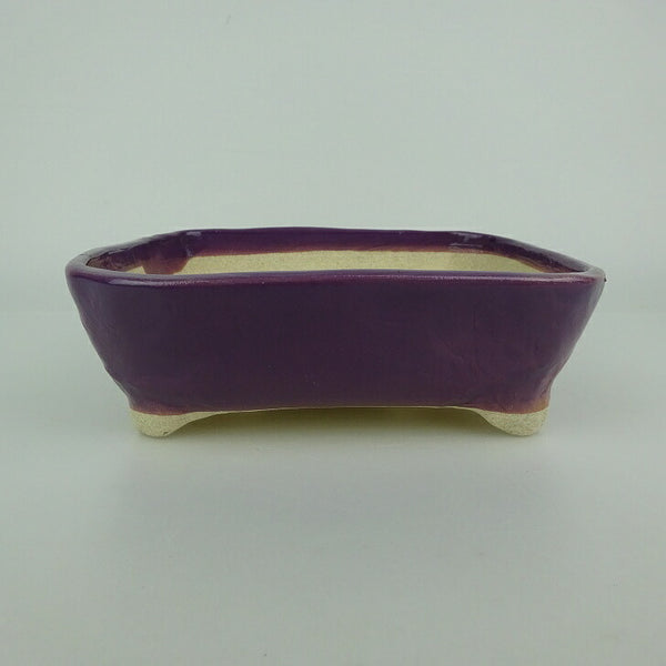 盆栽鉢 ゆうき祥石 小型 長辺 約 16.8cm 長方鉢 釉薬 観賞用  新品 g1198414793