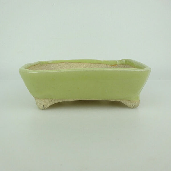 盆栽鉢 ゆうき祥石 小型 長辺 約 16.3cm 長方鉢 釉薬 観賞用  新品 b1198416636