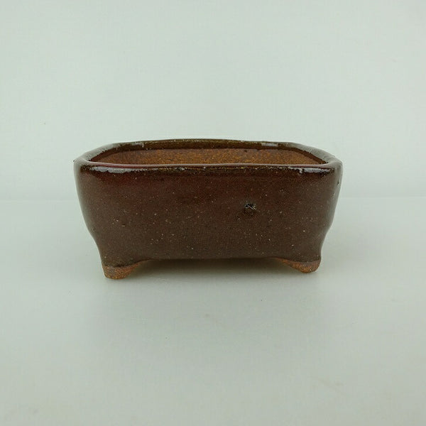 盆栽鉢 ゆうき祥石 小型 長辺 約 12.5cm 正方鉢 釉薬 観賞用  新品 v1198438578