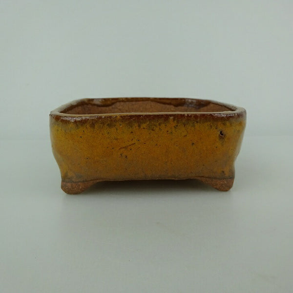 盆栽鉢 ゆうき祥石 小型 長辺 約 12cm 正方鉢 釉薬 観賞用  新品 b1198420421