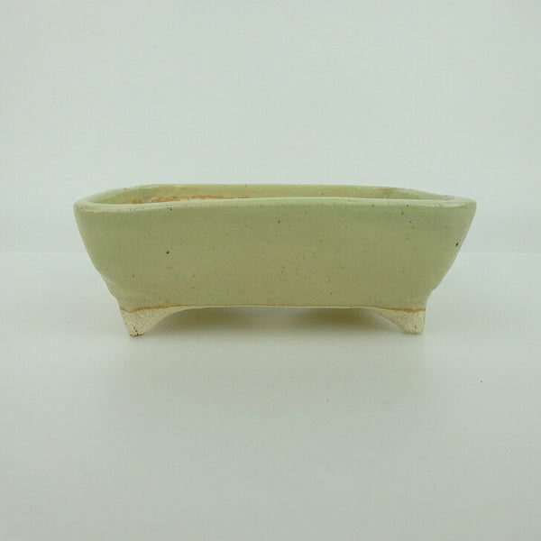 盆栽鉢 ゆうき祥石 小型 長辺 約 11.8cm 長方鉢 釉薬  新品 n1198407039