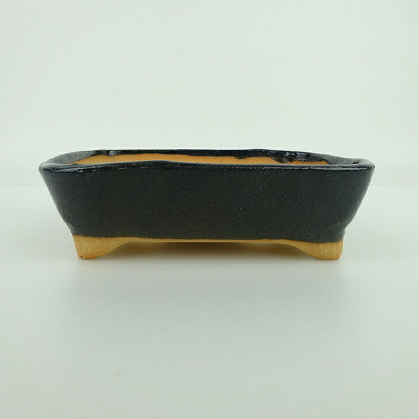 盆栽鉢 ゆうき祥石 小型 長辺 約 14cm 長方鉢 釉薬  新品 d1198424618