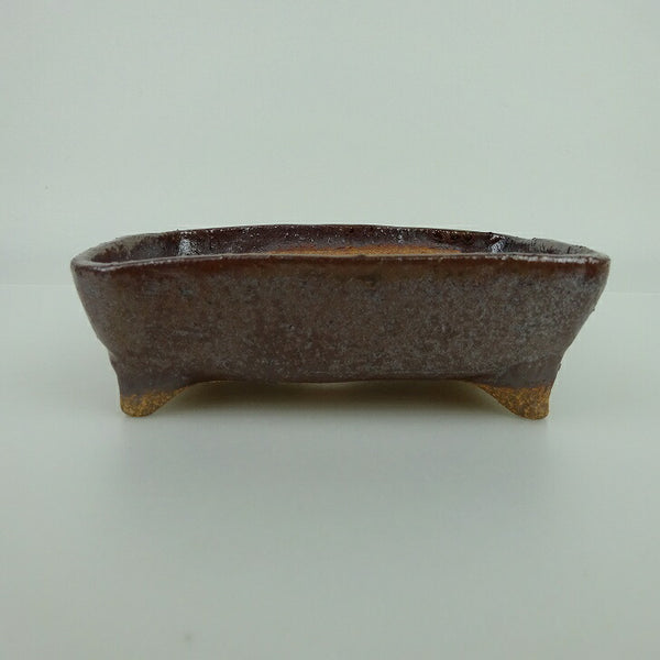 盆栽鉢 ゆうき祥石 小型 長辺 約 13.7cm 長方鉢 釉薬  新品 k1198406287