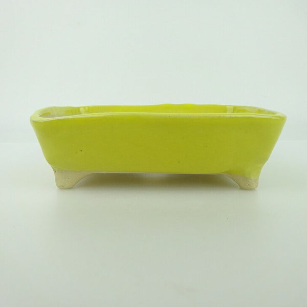 盆栽鉢 ゆうき祥石 小型 長辺 約 13.5cm 長方鉢 釉薬  新品 h1198420447