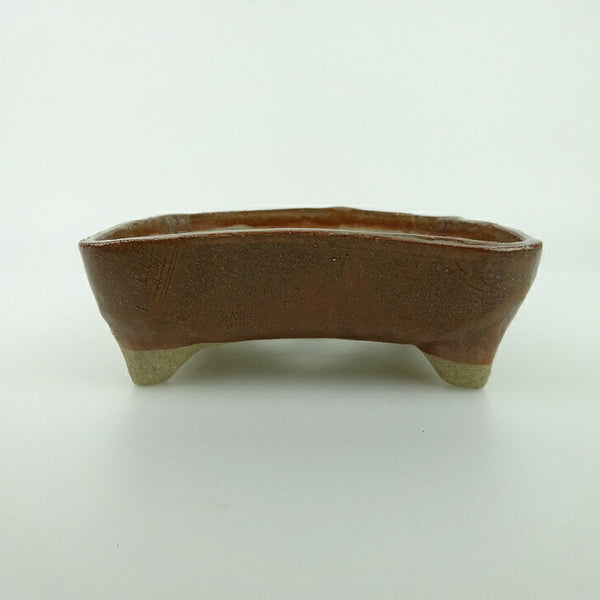 盆栽鉢 ゆうき祥石 小型 長辺 約 12.5cm 長方鉢 釉薬  新品 s1198410091