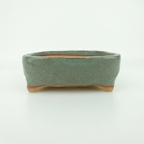 盆栽鉢 ゆうき祥石 小型 長辺 約 12cm 正方鉢 釉薬 観賞用  新品 c1198408482