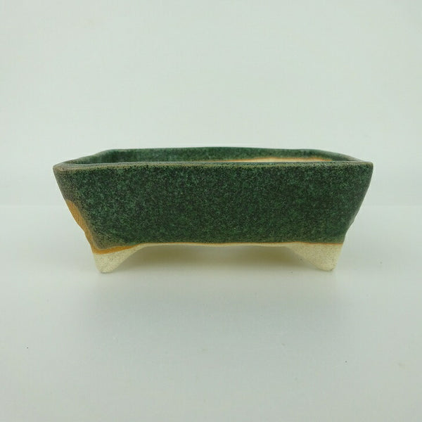 盆栽鉢 ゆうき祥石 小型 長辺 約 11.5cm 長方鉢 釉薬  新品 h1198425174