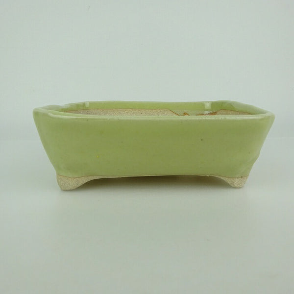 盆栽鉢 ゆうき祥石 小型 長辺 約 16cm 長方鉢 釉薬 観賞用  新品 j1198411684