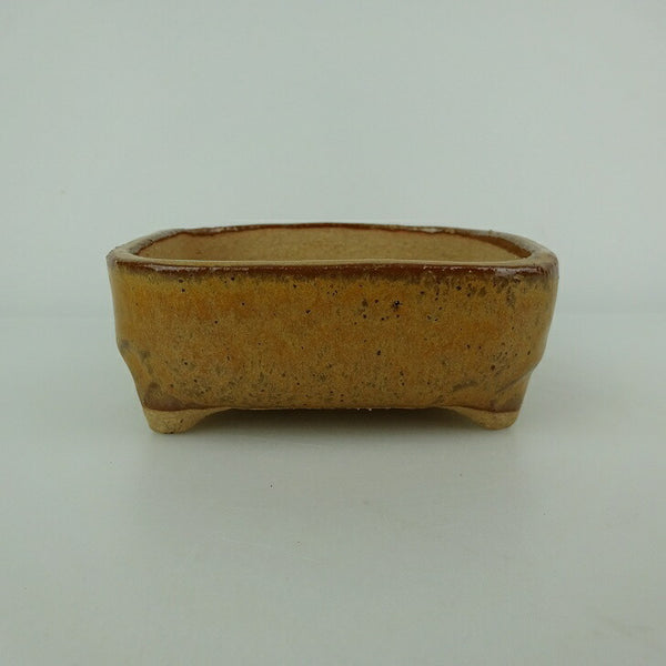 盆栽鉢 ゆうき祥石 小型 長辺 約 12cm 正方鉢 釉薬 観賞用  新品 k1198406385