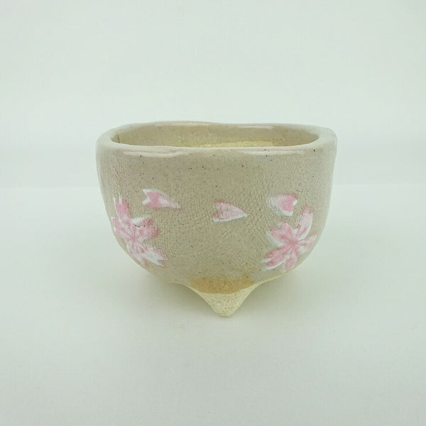 盆栽鉢 ゆうき祥石 小鉢 長辺 約 7cm 丸鉢 プリント 絵鉢 桜 サクラ さくら 釉薬 観賞用  新品 g1198414887