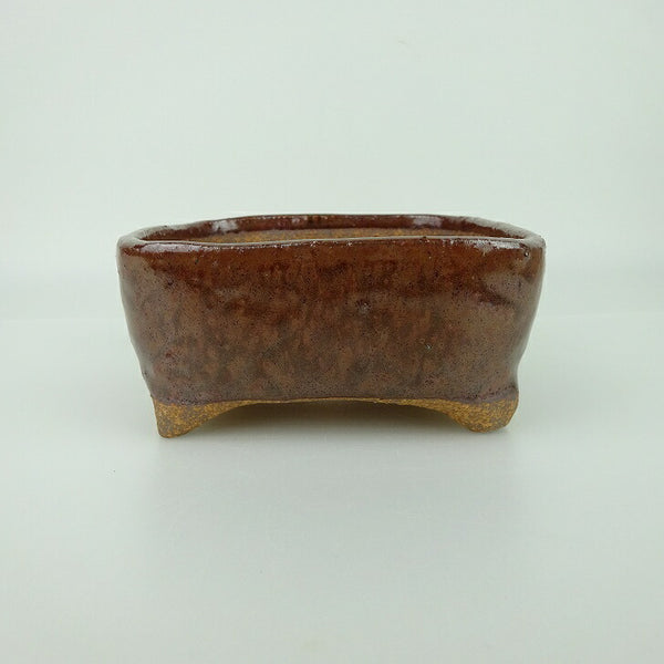 盆栽鉢 ゆうき祥石 小型 長辺 約 12cm 正方鉢 釉薬 観賞用  新品 s1198418951