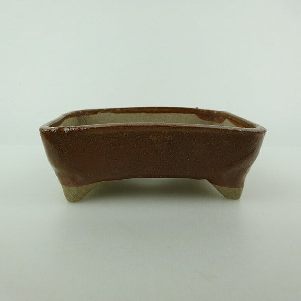 盆栽鉢 ゆうき祥石 小型 長辺 約 12.5cm 長方鉢 釉薬 観賞用  新品 f1198415206