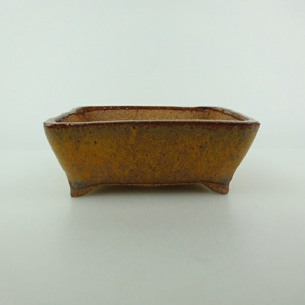 盆栽鉢 ゆうき祥石 小型 長辺 約 11.8cm 長方鉢 釉薬 観賞用  新品 q1198417358