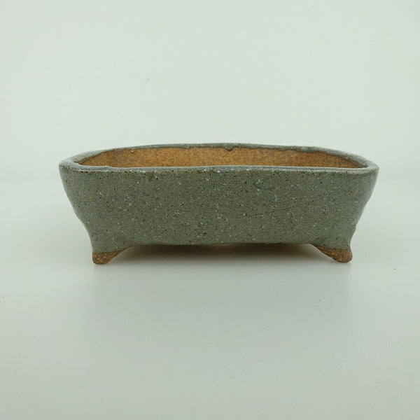 盆栽鉢 ゆうき祥石 小型 長辺 約 13.6cm 長方鉢 釉薬 観賞用  新品 s1198411142