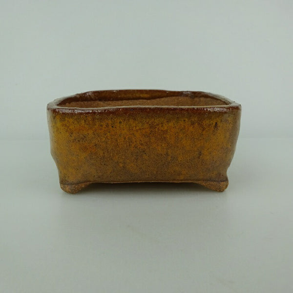 盆栽鉢 ゆうき祥石 小型 長辺 約 12cm 正方鉢 釉薬 観賞用  新品 f1198410966