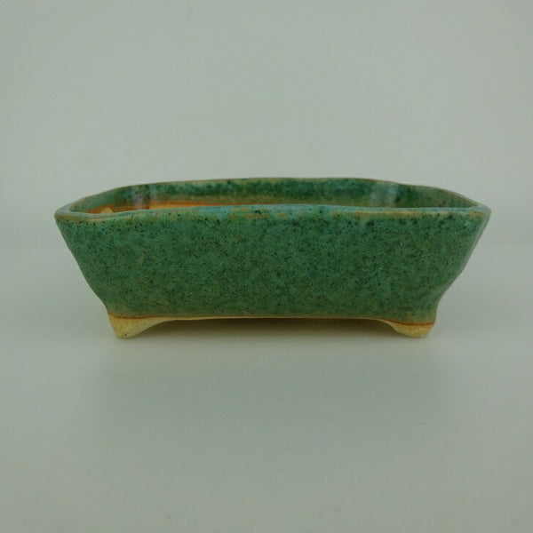 盆栽鉢 ゆうき祥石 小型 長辺 約 16.8cm 長方鉢 釉薬 観賞用  新品 1198406069