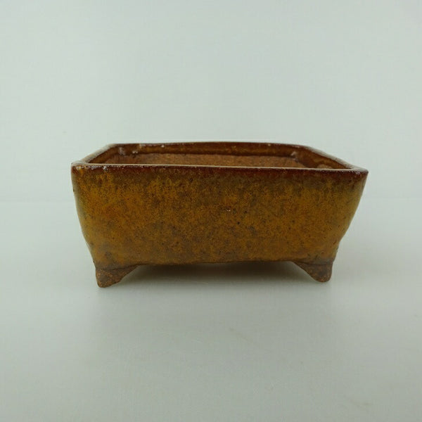 盆栽鉢 ゆうき祥石 小型 長辺 約 13cm 長方鉢 釉薬 観賞用  新品 1198408908