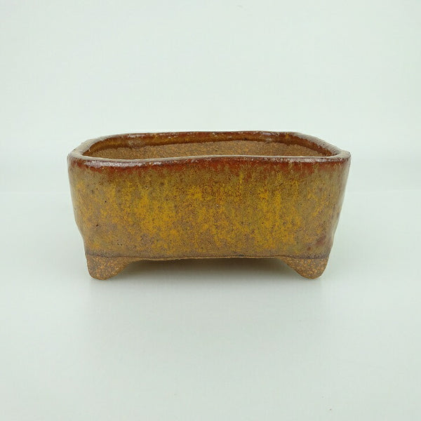 盆栽鉢 ゆうき祥石 小型 長辺 約 12cm 正方鉢 釉薬 観賞用  新品 h1198423573