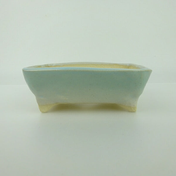 盆栽鉢 ゆうき祥石 小型 長辺 約 11.6cm 長方鉢 釉薬  新品 t1198414051