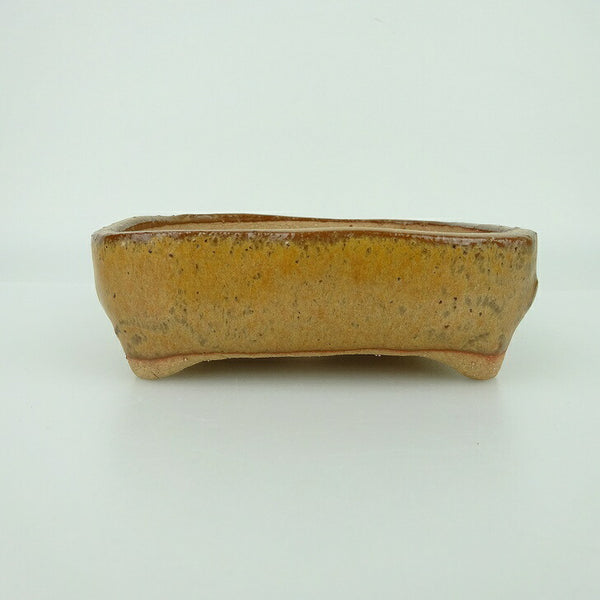 盆栽鉢 ゆうき祥石 小型 長辺 約 12.3cm 正方鉢 釉薬  新品 1198405924