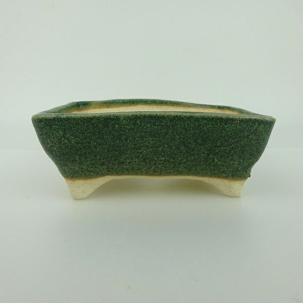 盆栽鉢 ゆうき祥石 小型 長辺 約 10.8cm 長方鉢 釉薬  新品 s1198410447