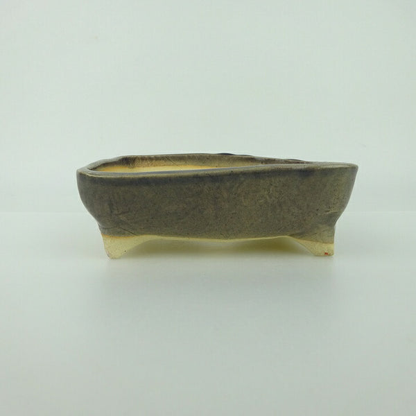 盆栽鉢 ゆうき祥石 小型 長辺 約 11.6cm 長方鉢 釉薬  新品 b1198420974