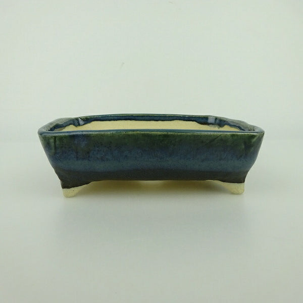 盆栽鉢 ゆうき祥石 小型 長辺 約 13cm 長方鉢 釉薬 観賞用  新品 b1198423163