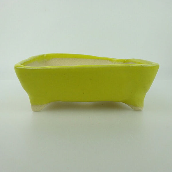 盆栽鉢 ゆうき祥石 小型 長辺 約 12cm 長方鉢 釉薬  新品 c1198409562