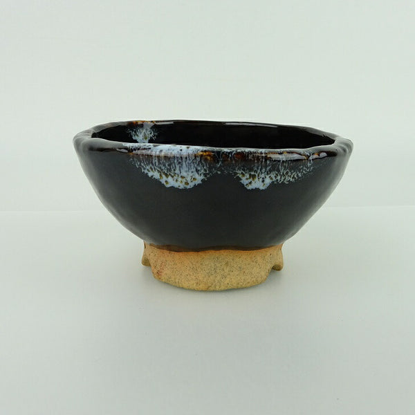 盆栽鉢 大山 大久保 欣三郎 小鉢 長辺 約9.5cm 丸鉢 釉薬  新品 q1198413328