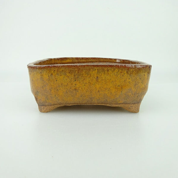 盆栽鉢 ゆうき祥石 小型 長辺 約 12cm 正方鉢 釉薬 観賞用  新品 q1198418652