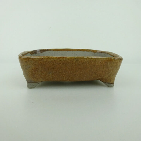 盆栽鉢 ゆうき祥石 小型 長辺 約 13.7cm 長方鉢 釉薬 観賞用  新品 e1198415413