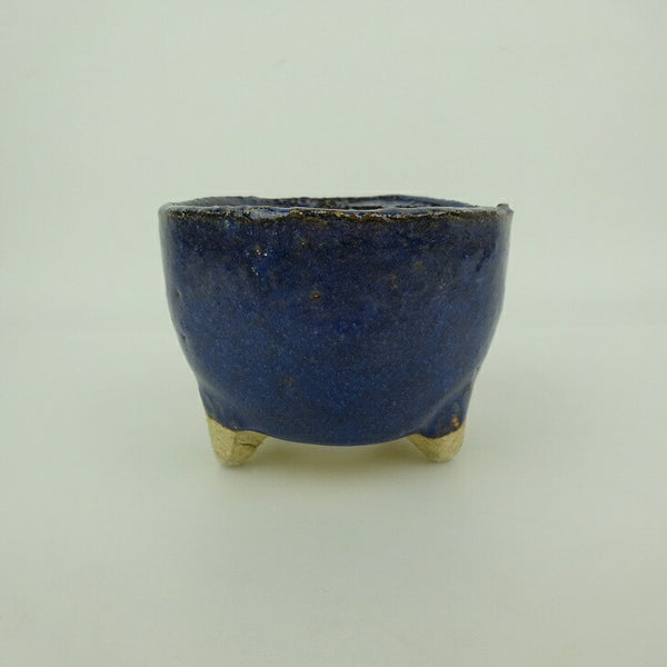 盆栽鉢 信楽焼 小型 長辺 約10.5cm 丸鉢 信楽 楽風 鉢 釉薬 観賞用  新品 x1198411834