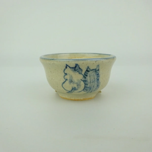 盆栽鉢 ゆうき祥石 小鉢 長辺 約 5cm 丸鉢 絵鉢 猫 ネコ ねこ 釉薬 観賞用  新品 h1198427259
