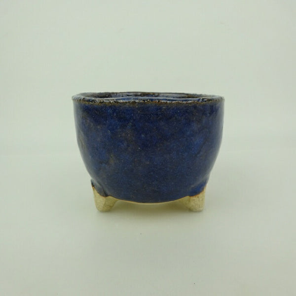 盆栽鉢 信楽焼 小型 長辺 約10.8cm 丸鉢 信楽 楽風 鉢 釉薬 観賞用  新品 s1198418453