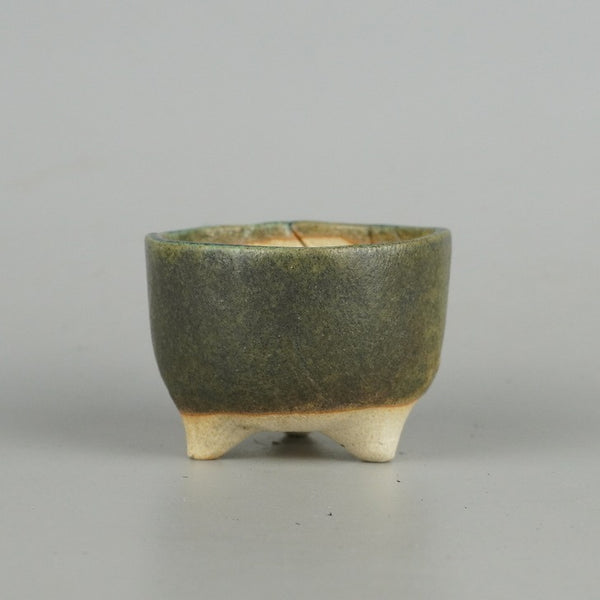 盆栽鉢 ゆうき祥石 小鉢 長辺 約 6.8cm 丸鉢 釉薬  新品 n1198405246