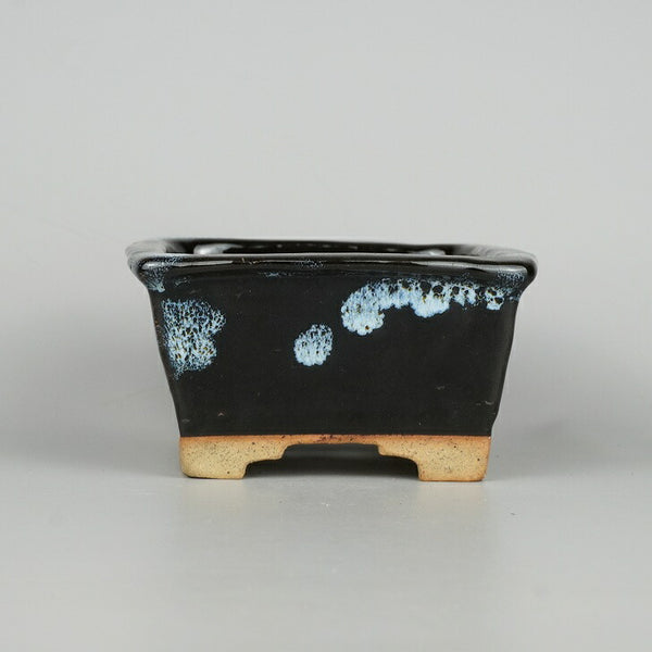 盆栽鉢 大山 19 大久保 欣三郎 小型 長辺 約12cm 正方鉢 釉薬  新品 q1198407593