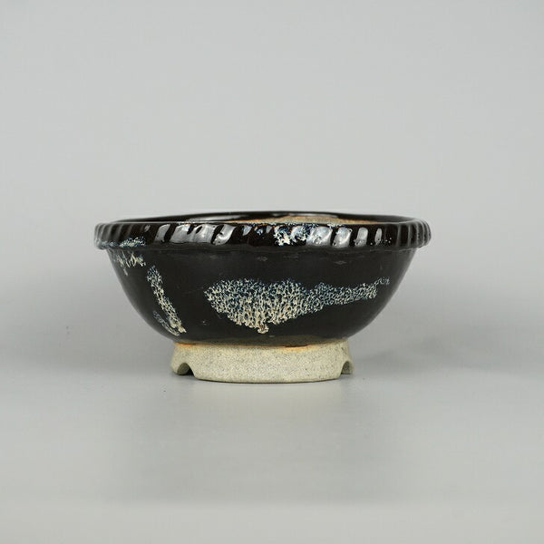 盆栽鉢 大山 大久保 欣三郎 小型 長辺 約15.5cm 丸鉢 釉薬  新品 l1198407432