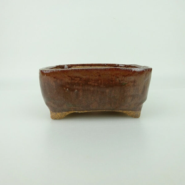 盆栽鉢 ゆうき祥石 小型 長辺 約 12cm 正方鉢 釉薬  新品 g1198414480