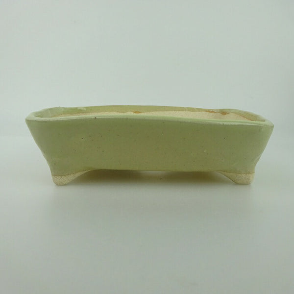 盆栽鉢 ゆうき祥石 小型 長辺 約 13.7cm 長方鉢 釉薬  新品 b1198420422